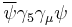 \overline\psi \gamma_5 \gamma_\mu\psi