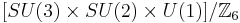 [SU(3)\times SU(2)\times U(1)]/\mathbb{Z}_6