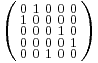 \left(
\begin{smallmatrix}
0 & 1 & 0 & 0 & 0 \\
1 & 0 & 0 & 0 & 0 \\
0 & 0 & 0 & 1 & 0 \\
0 & 0 & 0 & 0 & 1 \\
0 & 0 & 1 & 0 & 0 
\end{smallmatrix}
\right)