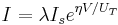 I=\lambda I_s e^{\eta V / U_T}