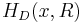 H_{D}(x,R)