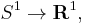 S^1 \to \mathbf{R}^1,