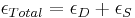 {\epsilon_{Total}}={\epsilon_{D}}%2B{\epsilon_{S}}