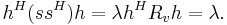 \ h^H (s s^H) h = \lambda h^H R_v h = \lambda. 