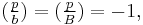 (\tfrac{p}{b}) =(\tfrac{p}{B}) = -1,