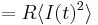 = R\langle I(t)^2 \rangle\,\!