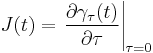 J(t)=\left.\frac{\partial\gamma_\tau(t)}{\partial \tau}\right|_{\tau=0}