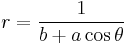 r = {1 \over {b %2B a \cos \theta}}