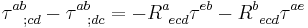  \tau^{ab}_{~~;cd}-\tau^{ab}_{~~;dc}=-R^a_{~ecd}\tau^{eb}-R^b_{~ecd}\tau^{ae}