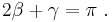 2\beta %2B \gamma = \pi \ . 