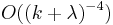 O((k%2B\lambda)^{-4})