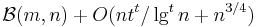 \mathcal{B}(m,n) %2B O(n t^t / \lg^t n %2B n^{3/4})