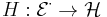 H:\mathcal E^\cdot\rightarrow\mathcal H