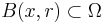 B(x,r)\subset\Omega