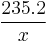 \frac{235.2}{x}