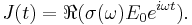 J(t) = \Re(\sigma(\omega) E_0 e^{i\omega t}).