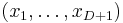 (x_1,\dots,x_{D%2B1})