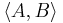 \langle A,B \rangle