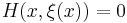 H(x,\xi(x)) = 0