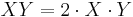  XY=2\cdot X\cdot Y 