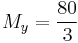 M_y= \frac{80}{3}