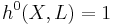  h^0(X,L)=1