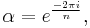 \alpha=e^{\frac{-2\pi i}{n}},