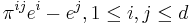 \pi^{ij}e^i-e^j, 1 \leq i,j \leq d