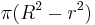 \pi (R^2 - r^2)