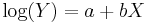 \log(Y) = a %2B bX