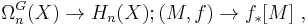 \Omega^G_n(X) \to H_n(X);(M,f) \to f_*[M]~,