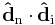 \mathbf{\hat{d}}_\mathrm{n} \cdot \mathbf{\hat{d}}_\mathrm{i}