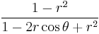 \frac{1-r^2}{1-2r\cos\theta %2Br^2}