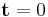 \mathbf{t} = 0