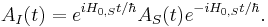 A_{I}(t) = e^{i H_{0,S} t / \hbar} A_{S}(t) e^{-i H_{0,S} t / \hbar}.