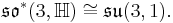 \mathfrak{so}^*(3,\mathbb H) \cong \mathfrak{su}(3,1).