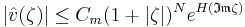 |\hat{v}(\zeta)| \le C_m(1%2B|\zeta|)^Ne^{H(\mathfrak{Im}\zeta)}