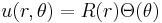 u(r,\theta)=R(r)\Theta(\theta)