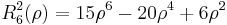  R^2_6(\rho) = 15\rho^6 - 20\rho^4 %2B 6\rho^2 \,