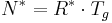 N^{\ast} = R^{\ast} \cdot T_g