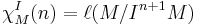 \chi_{M}^{I}(n)=\ell(M/I^{n%2B1}M)