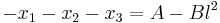 -x_1-x_2-x_3=A-Bl^2