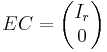 EC=\begin{pmatrix} I_r \\ 0 \end{pmatrix}