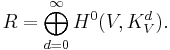 R = \bigoplus_{d = 0}^\infty H^0(V, K_V^d).