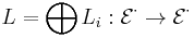 L=\bigoplus L_i:\mathcal E^\cdot\rightarrow\mathcal E^\cdot