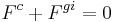 F_{}^c %2B F^{gi} = 0