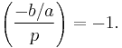 
\left(\frac{-b/a}{p}\right)=-1.
