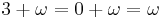 3%2B\omega = 0%2B\omega = \omega