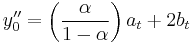 y''_0=\left(\frac{\alpha}{1-\alpha}\right)a_t%2B2b_t