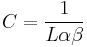  C = \frac{1}{L \alpha \beta} 